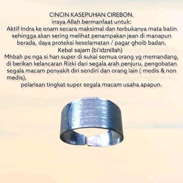 cincin mahaguru kasepuhan Cirebon