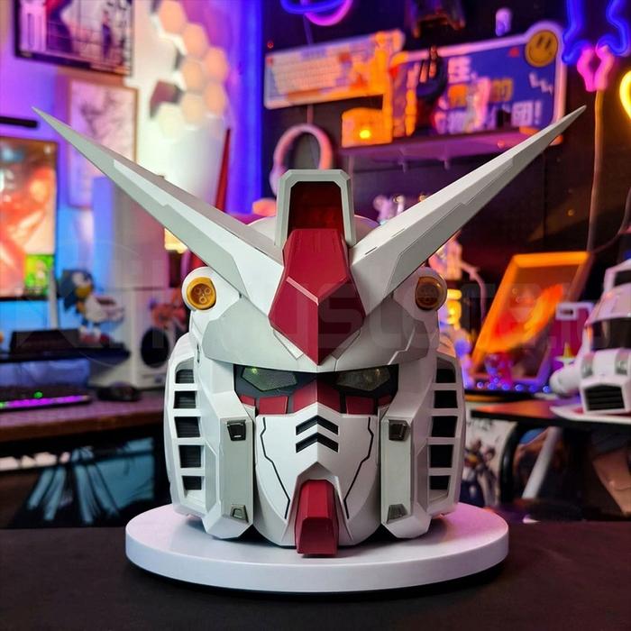 Gundam RX-78-2 Helmet Robot Armor Mask Cyber Punk Light Helm Touch Cosplay Costume Halloween Kids To