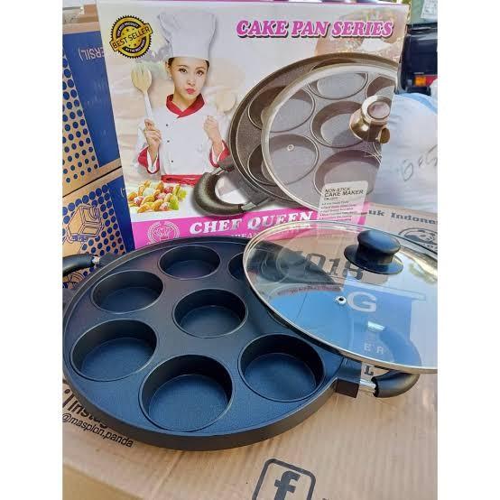 CETAKAN Martabak Mini Kue Lumpur 8 Lubang Datar Teflon Anti Lengket