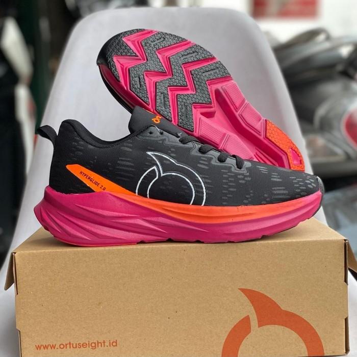 Sepatu Ortus Pria Black Ping Ortuz Eight Pria Hitam Pink New Sneakers 38-43