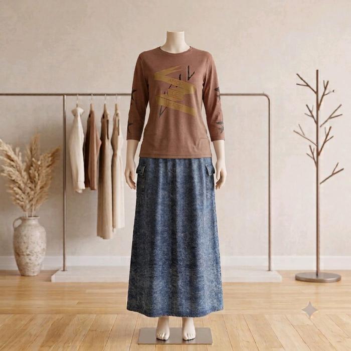 Amora Rok Jeans One Set untuk Wanita dengan Desain Elegan dan Nyaman