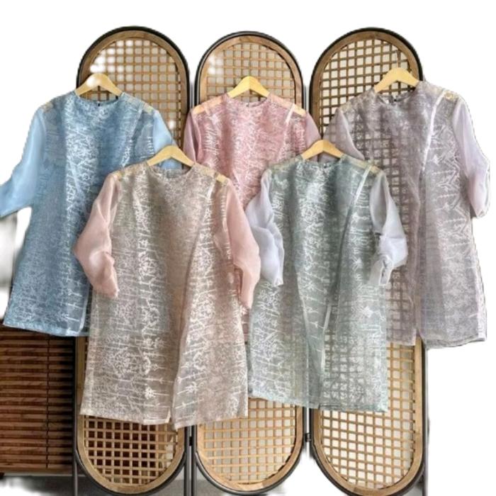 Outer Kardigan Nagita Tille Etnik Sapto Mix Organza - Ukuran All Size Sampai Jumbo