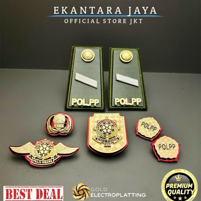 Paket Atribut Pol PP Pangkat 2A  Satpol PP Lengkap Premium