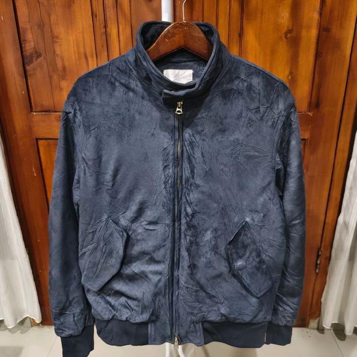 jaket Harrington suede emsig korea