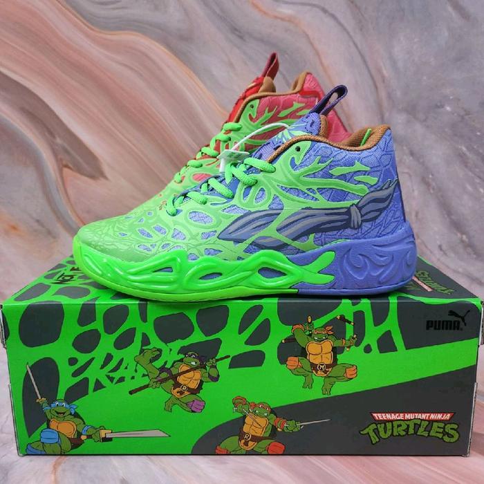 Sepatu Unisex Puma Lamelo Ball MB 04 Green Blue Original Guarantee
