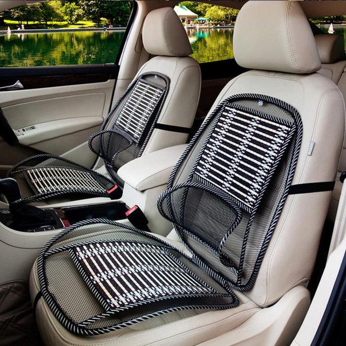 Sandaran Alas Jok Mobil Bantalan Alas Kursi Cover Jok Mobil Bahan Bambu