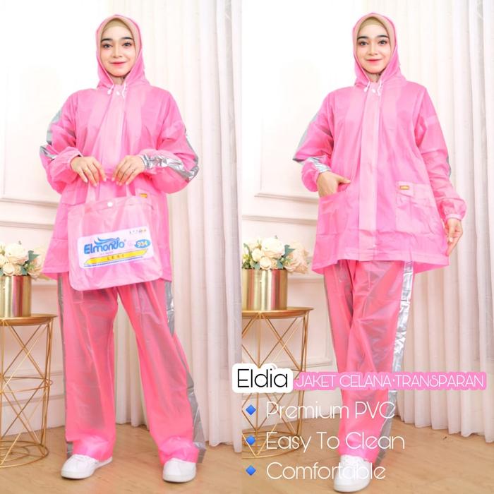 Eldia Lexi Jas Hujan Jaket Celana Transparan Mantol Jaket Celana Transparan
