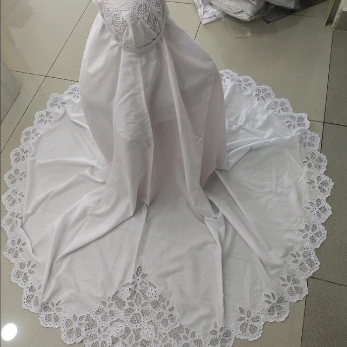 Mukena katun paris bunga sudut