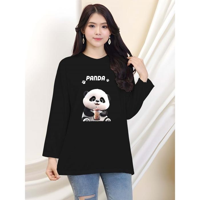 Kaos Oversize Wanita Lengan Panjang/ Kaos Distro Wanita Lengan Panjang / Kaos Streetwear Oversize Le