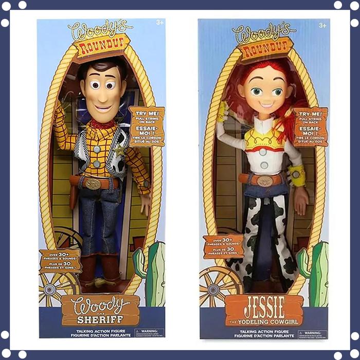 Disney Toy Story 4 Anime Figure Talking Woody Buzz Jessie Rex Action Figures Model Decoration Collec