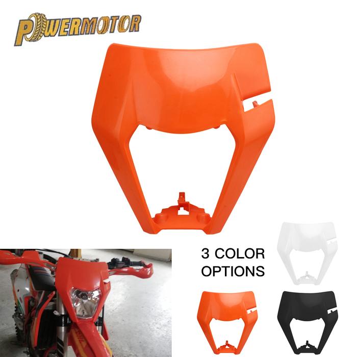 Motorcycle Universal Headlight Plastic Mask Headlamp For KTM SX XC