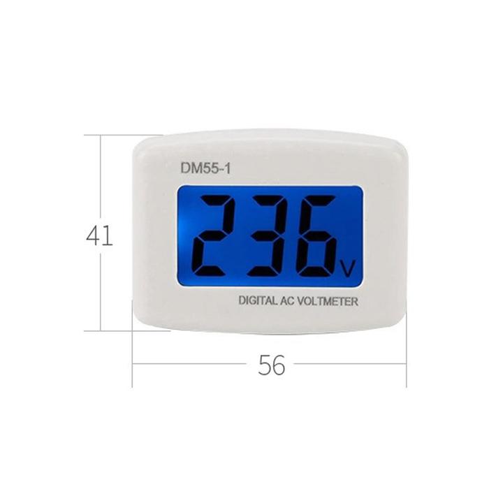 AC 110V 220V LCD Digital Voltmeter EU US Plug Volt Meter Socket