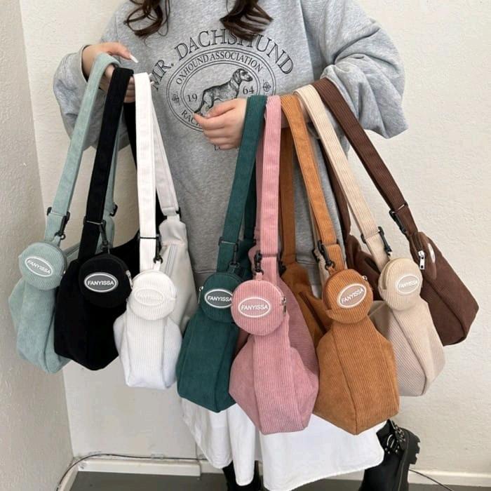 Tas Wanita Corduroy (Real picture)