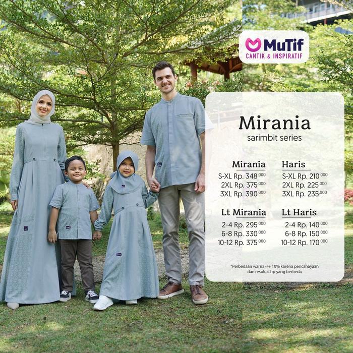 Sarimbit Keluarga Mutif Mirania Green - Mint || Mirania - Haris