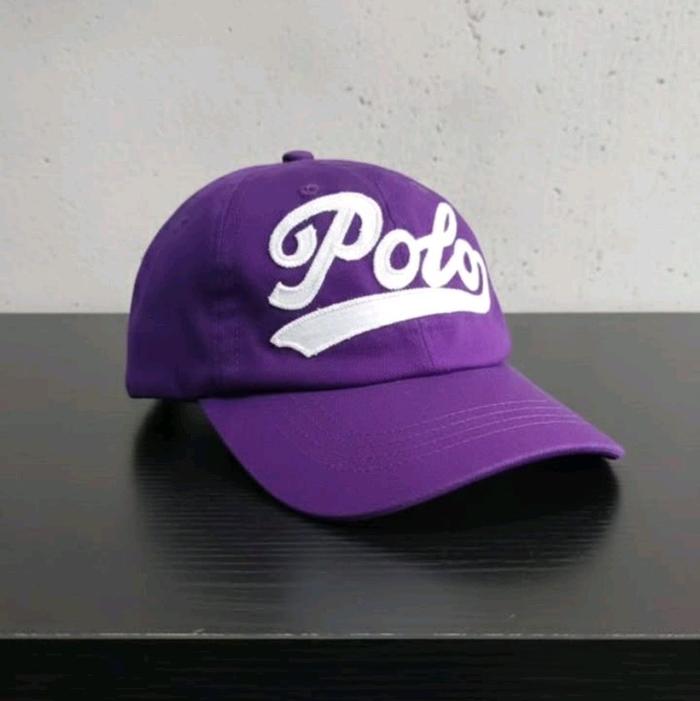 Topi Anak Original Polo Keren Warna Ungu dengan Logo Polo Putih Stylish dan Trendy