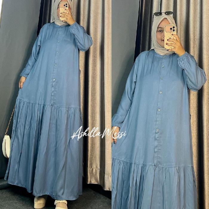 Gamis rayon motif midi rayon motif Twill