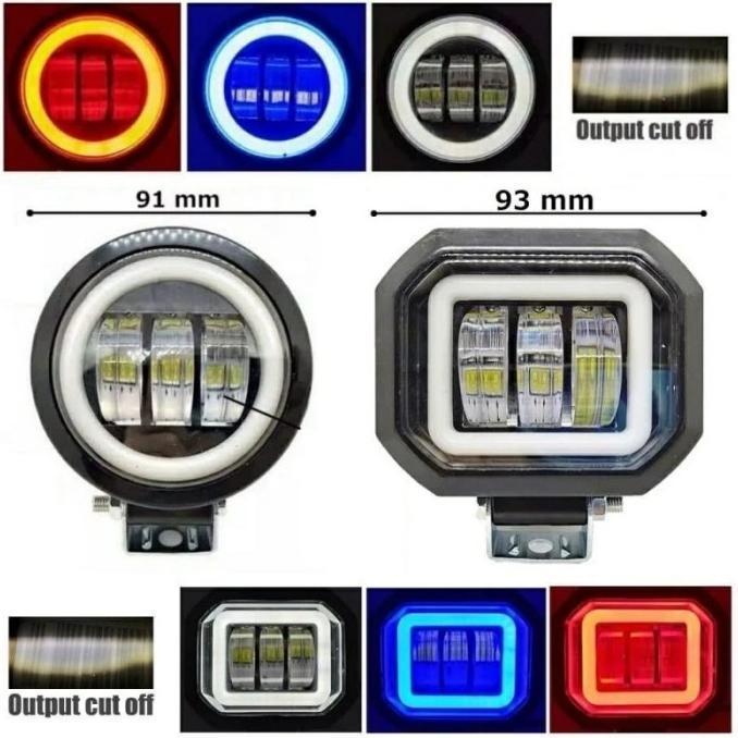 LAMPU TEMBAK DAYMAKER MINI 4D BULAT KOTAK 2 LENSA DAN 3 LENSA