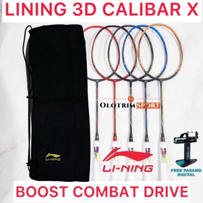 Raket Badminton Lining 3D CALIBAR X Combat Drive Boost Series Original