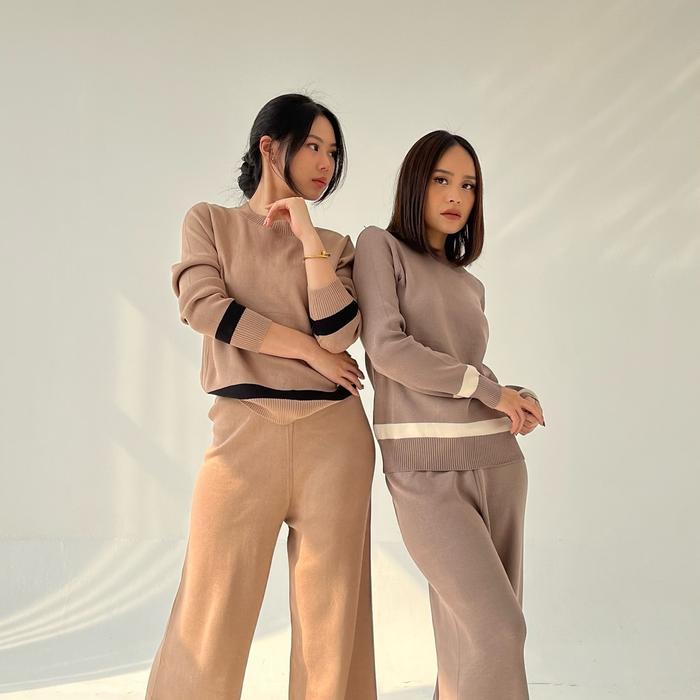 One set strip kulot+knit ternyaman