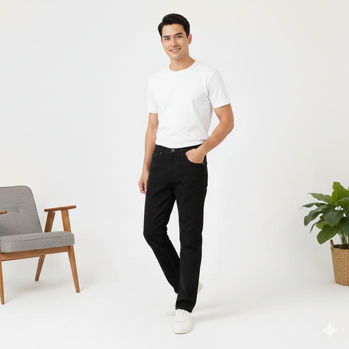 Celana Panjang Jeans Hitam Slimfit KIDDROCK