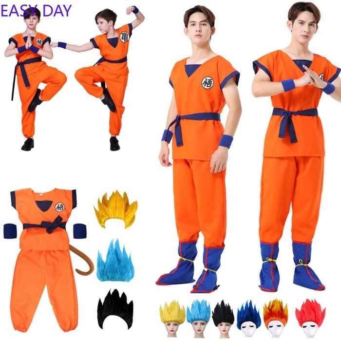 NEW Adults Kids Goku Cosplay Costumes For Boys Men Krillin Training Clothes Suit Outfits Son Goku Su