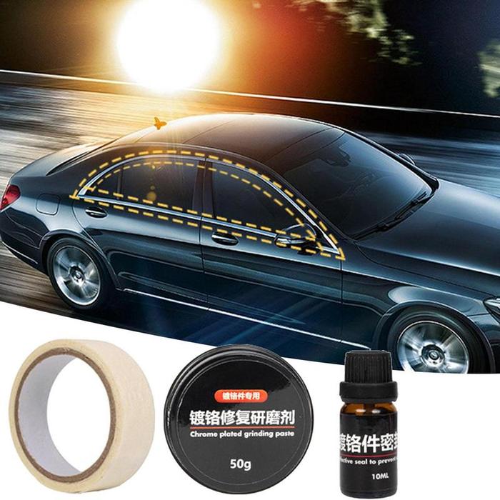 Car Chrome Trim Cleaner Auto Chrome Restorer Spray Rust Removal