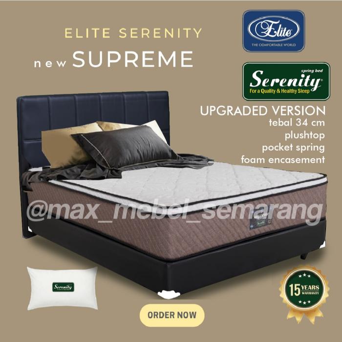 NEW PRODUK Springbed Elite Serenity Supreme Pocket Spring Foam Encasement Semarang 90 100 120 160 18