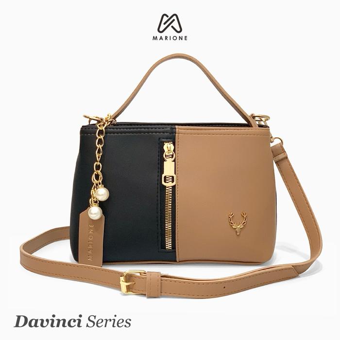 MARIONE - DAVINCI ( Miniatur MEDIUM hp masuk ) Wanita Hand Bag Tas Selempang Wanita Simple Elegant K