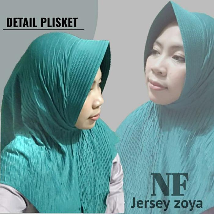 bergo plisket gelombang Jersey premium Jilbab Lembut Kerudung Muslim Nyaman Wanita Instan