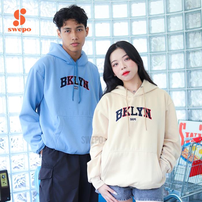 SWEPO Hoodie Jumper BKLYN (Bordir) Size M-XXL (Pria & Wanita)