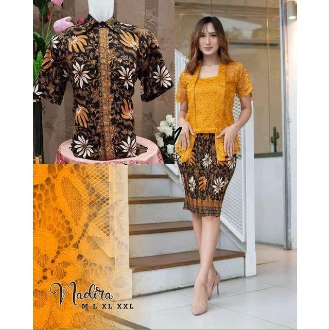 Peromo couple kebaya burkat dan kemaja peria lengan pendek panjang couple gereja couple kebaya kekin