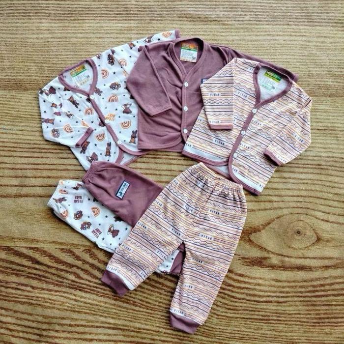 Satu pasang Baju Bayi Baru Lahir Newborn Banda Aceh 0-3 Bulan Setelan Nyaman dan Lucu