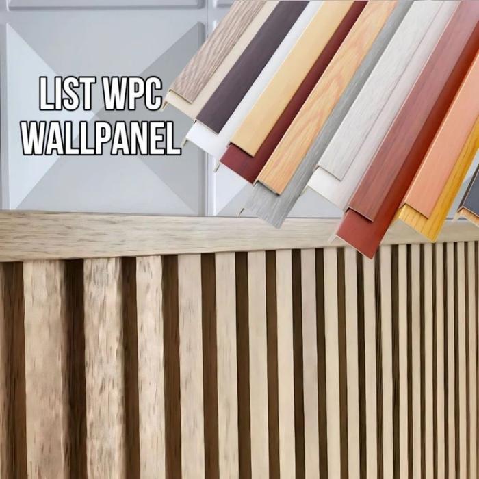 PVCLIST SUDUT SIKU L WPC WALLPANEL Anti Rayap Anti Air Trim Panel Dinding WPC Garis Sudut Berbentu