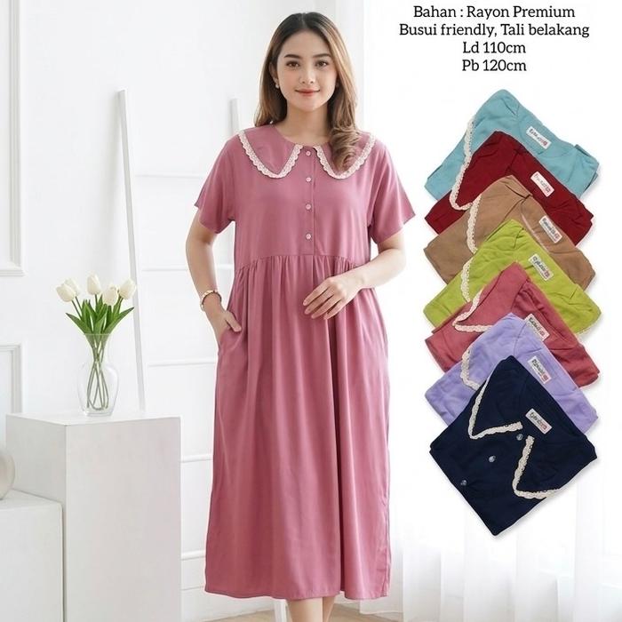 Daster rayon polos/Daster renda Polos