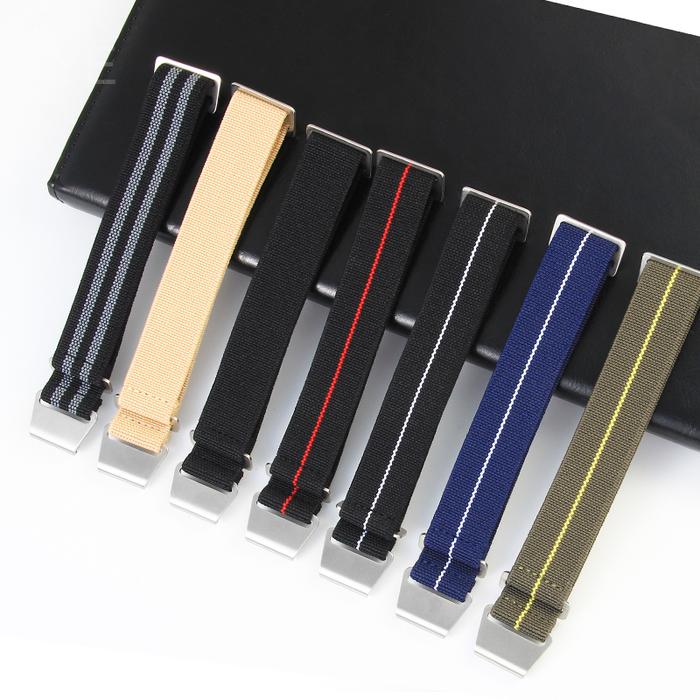 For Tudor Black Bay Small Red Flowers Small Black Bronze Series Elastic Breathable Canvas Nylon Para