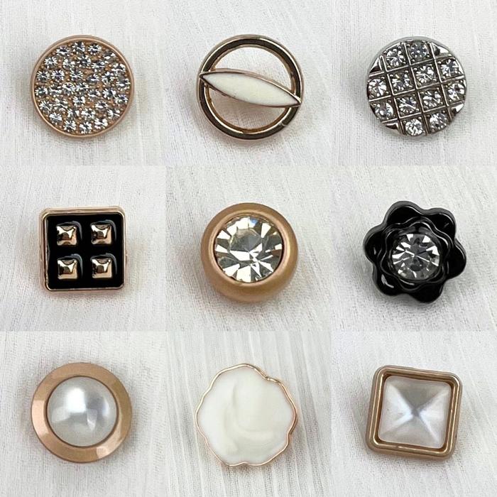 Kancing Kecil 10-15mm Cantik Mewah Unik | Kemeja | Kancing baju bayi Import Mix