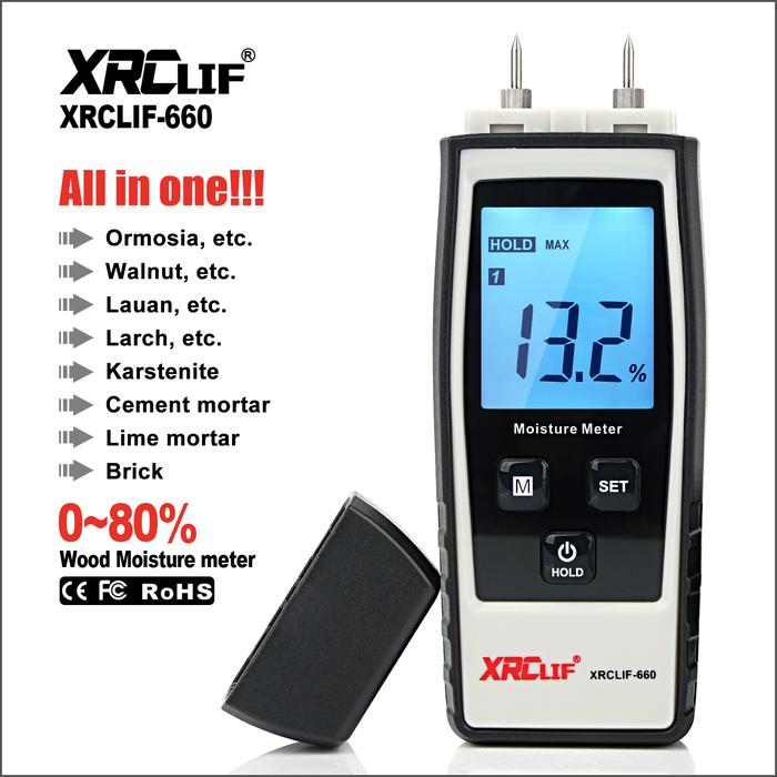 XRCLIF Wood Moisture Meter Digital Handheld Wood Moisture Meter