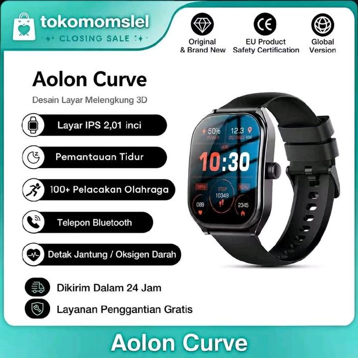 [ CUCI GUDANG CLOSING SALE ] SMARTWATCH AOLON CURVE AOLON SMARTWATCH ORIGINAL
