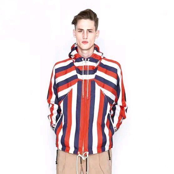 Number Nine Stripe Tricolor Mountain Parka Jacket
