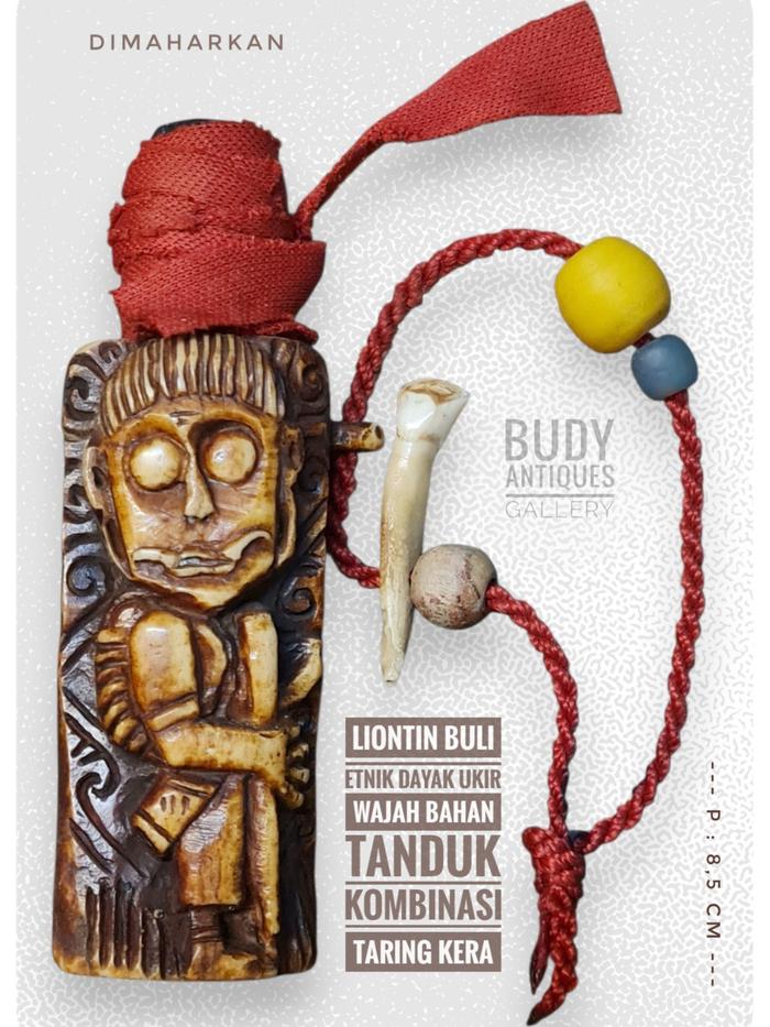 Liontin Kuno Etnik Dayak Motif Ukir Wajah - Ep.3C