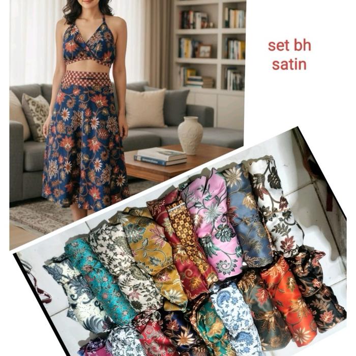 Set Rok BH Bra Satin Bali