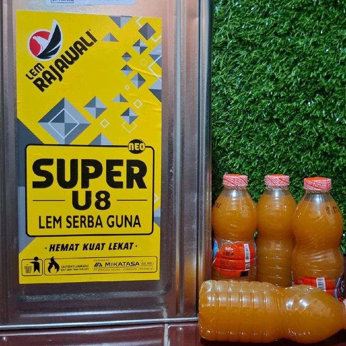 Lem kuning botol 220 ml/lem rekat kuat lem serbaguna lem rajawali super u kolam terpal