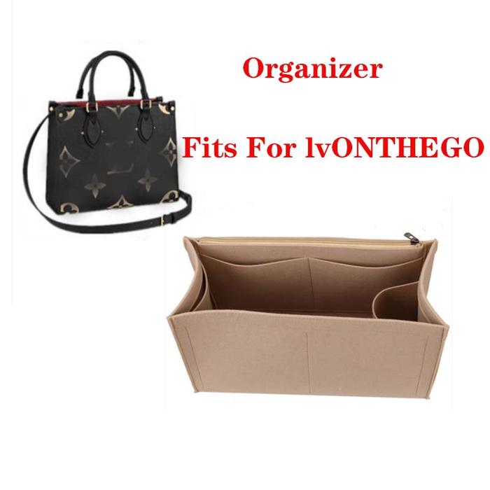 Fits ONTHEGO Tote 3MM Premium Felt Insert Bag Organizer Cosmetic Bag