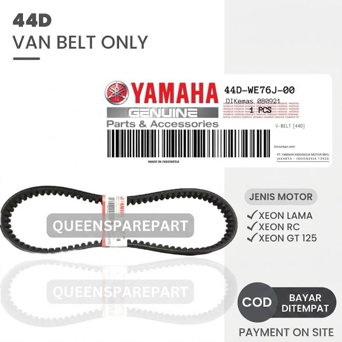 ￼[QUEEN] (44D) VANBELT V-BELT ONLY YAMAHA XEON RC, XEON FI, XEON RC 125, XEON KARBU, XEON GT 125, AE