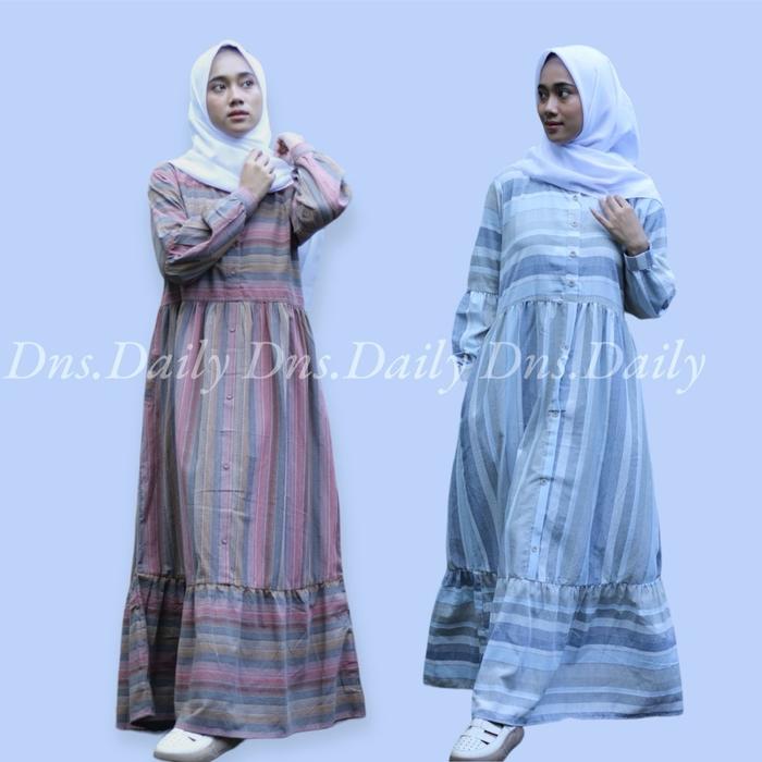 Dns.Daily-Hanira Dress-Gamis Remaja Dewasa Wanita Gamis bahan katun triset by Dns