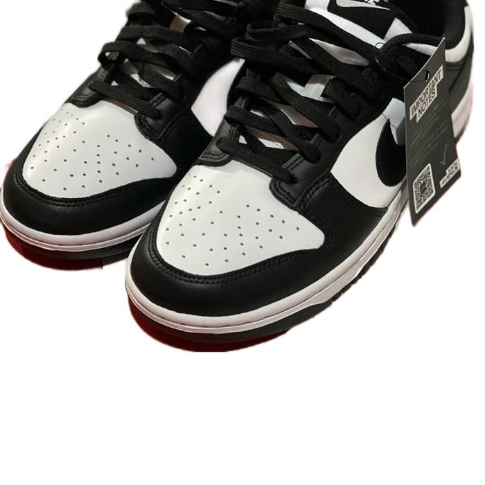 Nike Dunk Low Panda Sepatu Sneaker Pria Wanita Desain Klasik Warna Hitam Putih