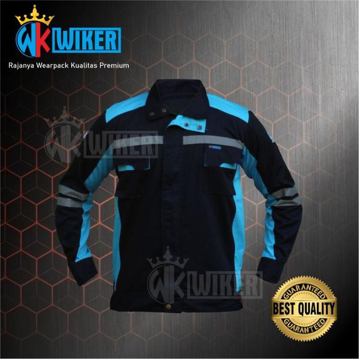 Weaack Safety Navy Tosca - Weack Semi Jaket - Seragam Proyek - Baju Safety - Weack Kerja Wiker - Baj
