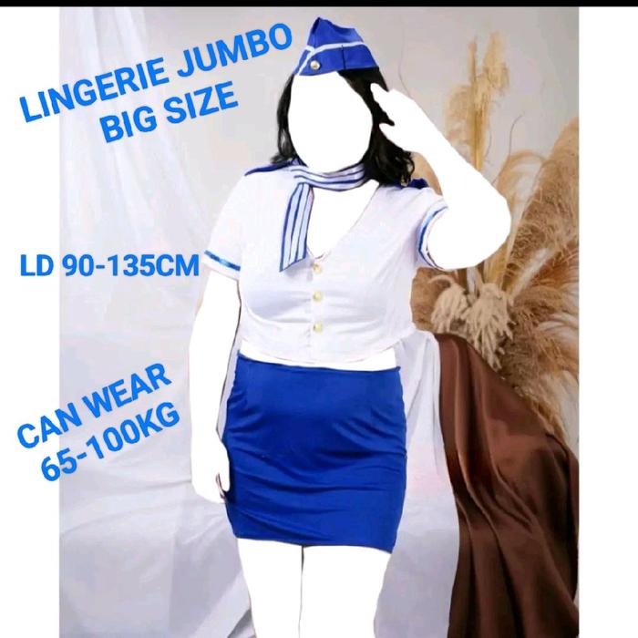 Lingerie Jumbo Big Size Cosplay Pramugari