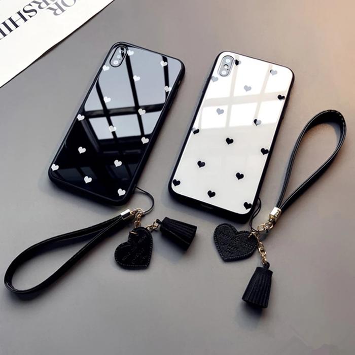 For Realme GT NEO 2 2PRO c35 Love Heart Tassel Lanyard Phone Case For