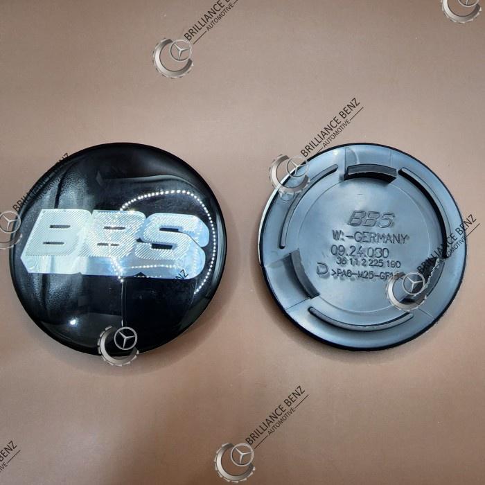 BBS DOP RODA VELG 70MM WHEEL CENTER CAP BBS 7CM TUTUP DOP RODA BBS ORI - Hitam Silver